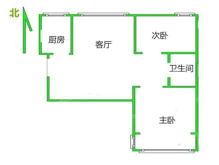 荣盛阿尔卡迪亚文承苑2室1厅1卫86㎡