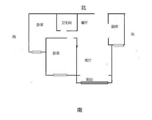 御河新城西区2室2厅1卫80㎡
