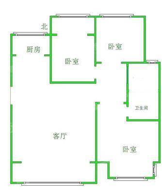 万润绿景园3室2厅1卫127㎡