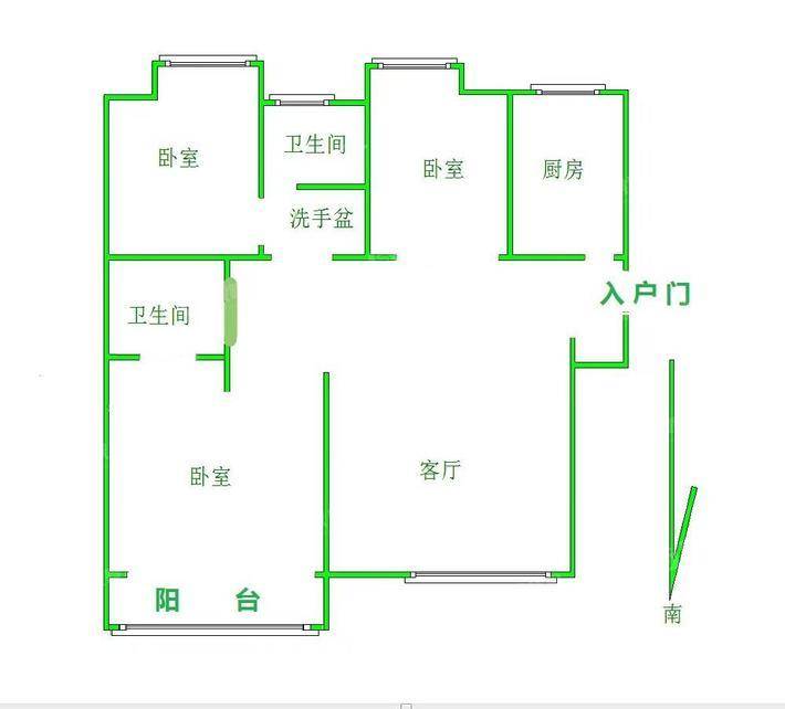 阿尔卡迪亚锦绣天地B区3室2厅2卫98㎡