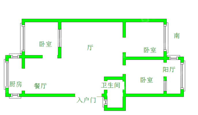 华西小区E区3室2厅1卫98㎡