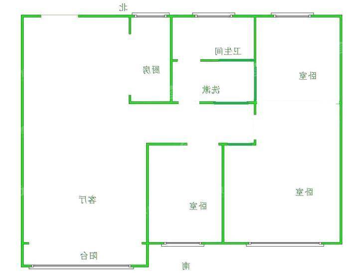 吾悦华府3室2厅1卫110㎡