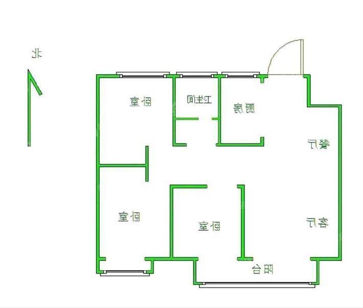 石榴玉兰湾3室2厅1卫106㎡