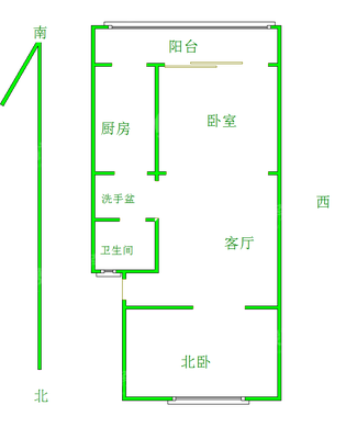 构件厂宿舍2室1厅1卫70㎡