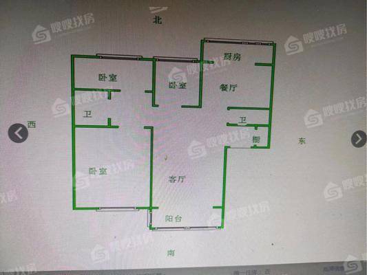 移动小区3室2厅2卫122㎡