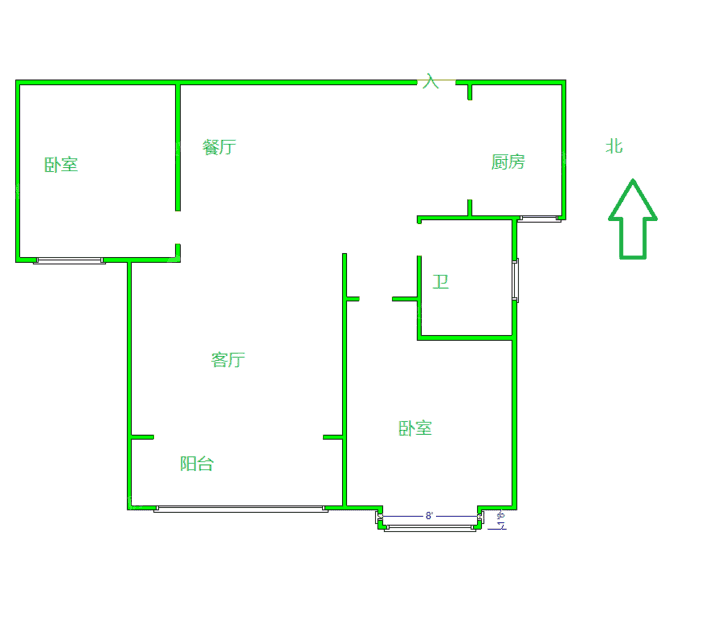 长芦世纪城2室2厅1卫91㎡