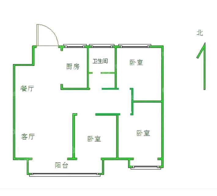 石榴玉兰湾3室2厅1卫106㎡