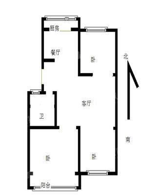 中心家园2室2厅1卫94㎡
