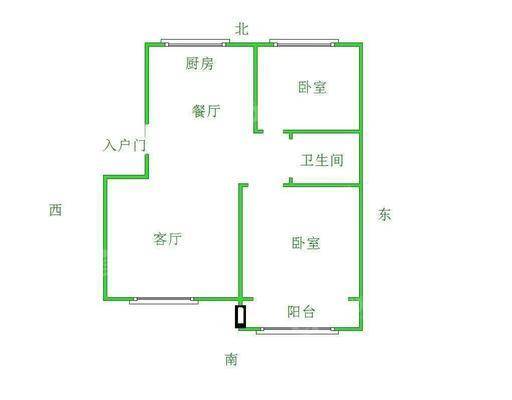 天成玉玺台一期2室2厅1卫88㎡