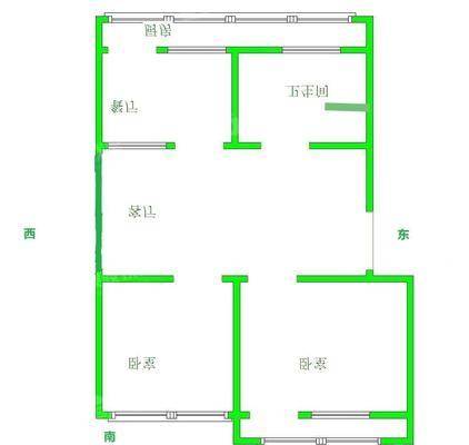 机械厂宿舍（六监狱）2室2厅1卫83㎡