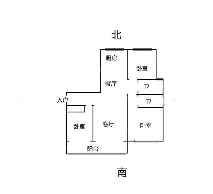 颐和尚城三区3室2厅1卫120㎡