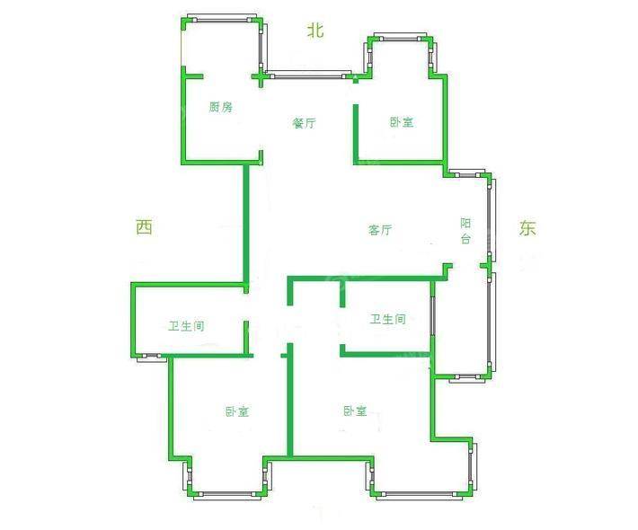 荣盛阿尔卡迪亚文景苑3室2厅2卫127㎡