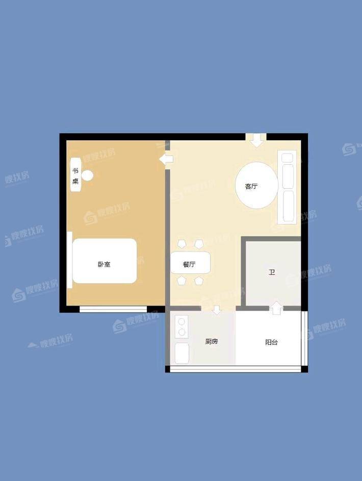 电业局小区（医院东街南）1室1厅1卫45㎡