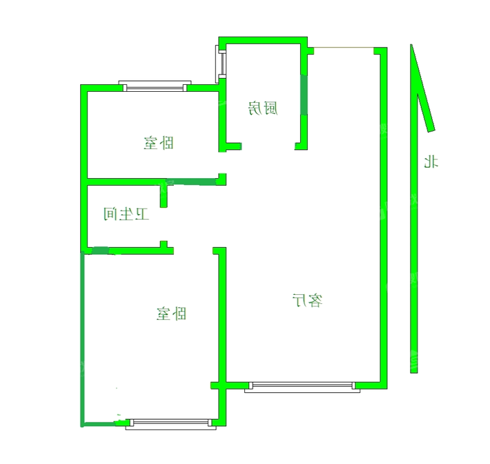 颐和尚城二区2室2厅1卫81㎡