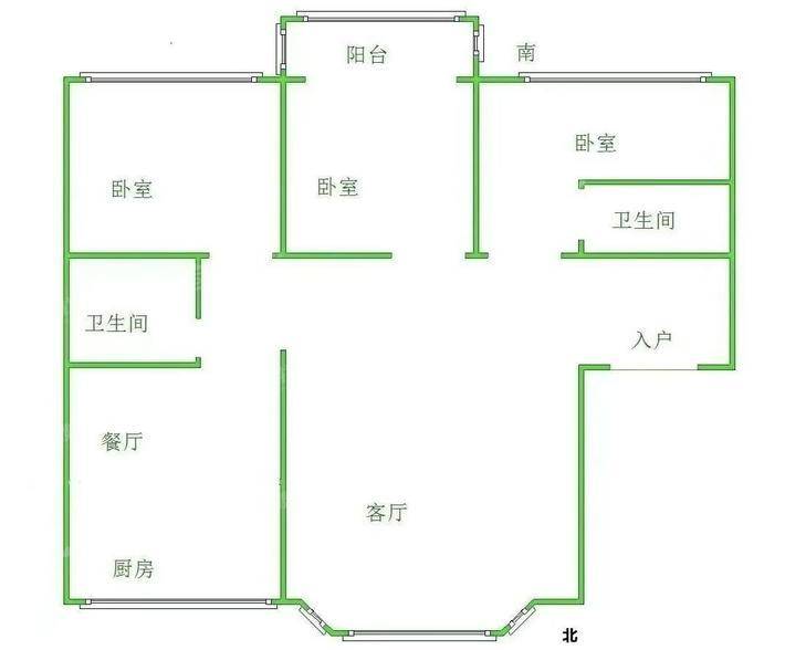 鑫达康居园3室2厅2卫130㎡