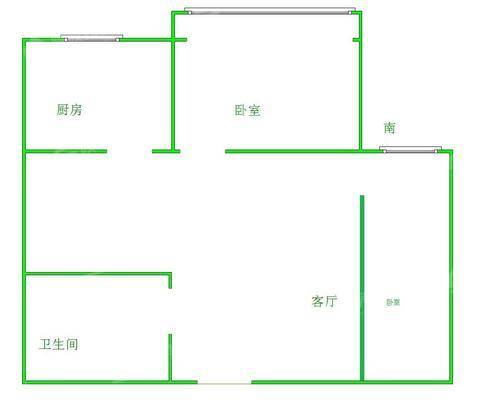 御宇国际二期（雅瑞苑）2室1厅1卫67㎡