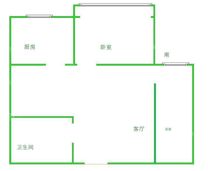 御宇国际二期（雅瑞苑）2室1厅1卫67㎡