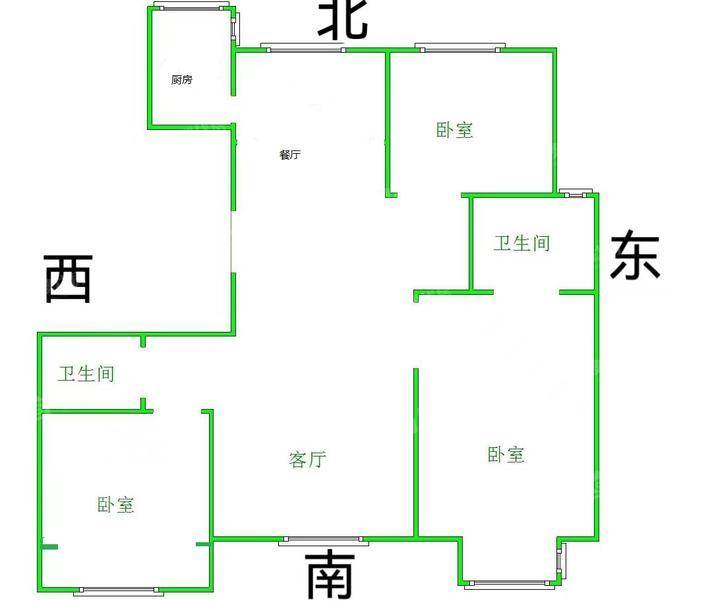 天成熙园二期3室2厅2卫125㎡
