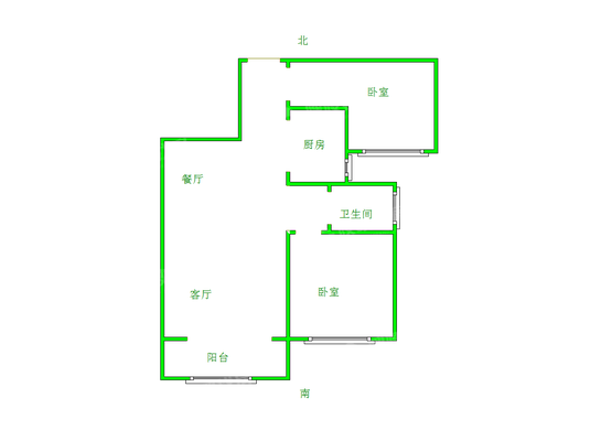 禧福荷堂C区2室2厅1卫86㎡