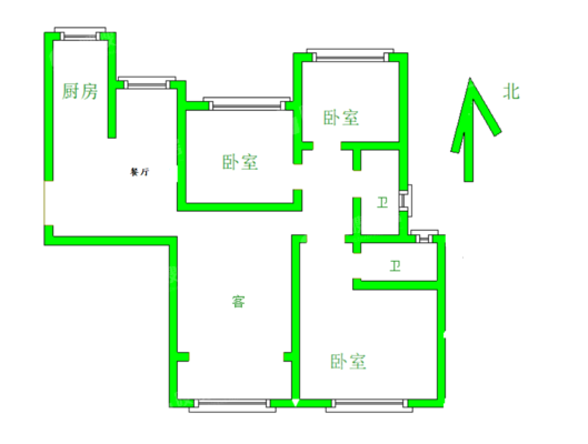 恒大城（商品房）3室2厅2卫128㎡