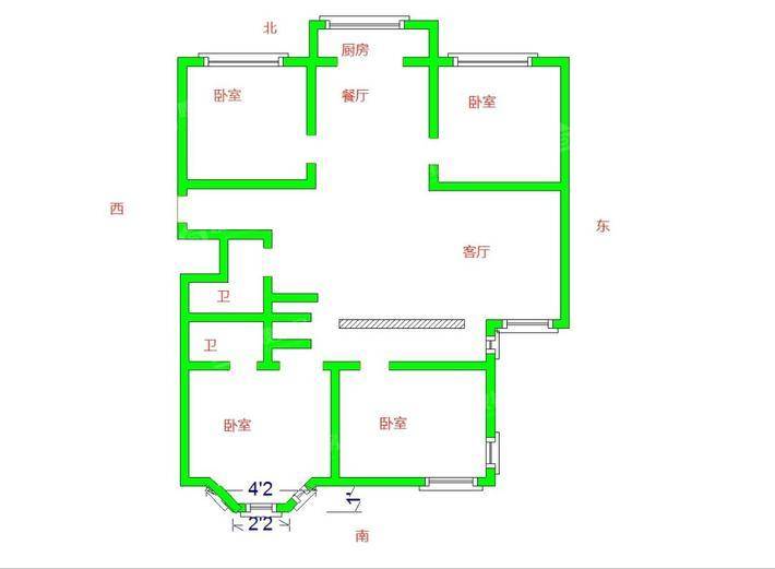 荣盛丽水花庭4室2厅2卫159㎡