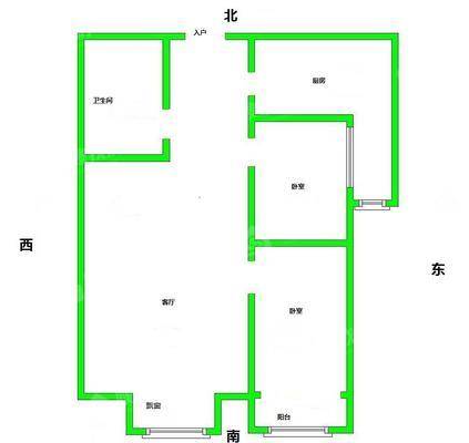 御宇国际二期（雅瑞苑）2室2厅1卫86㎡