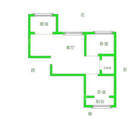 万泰丽景西区2室2厅1卫90㎡
