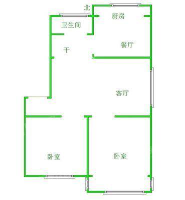 朝阳花园2室2厅1卫80㎡