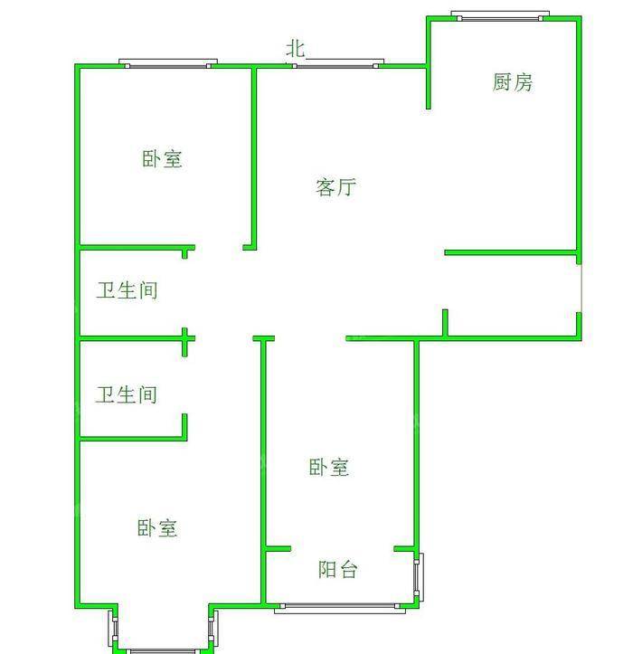 东方世纪城西区3室2厅2卫126㎡