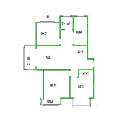 嘉禾一方三期3室2厅1卫114㎡