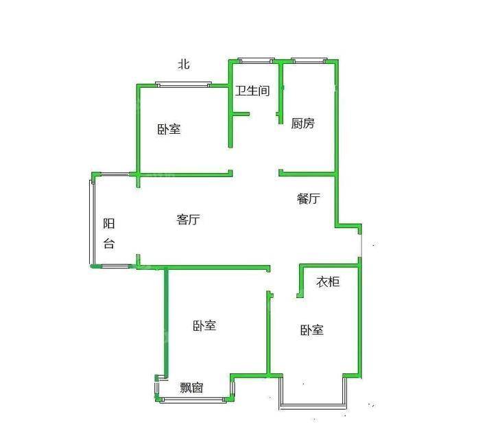 嘉禾一方三期3室2厅1卫114㎡