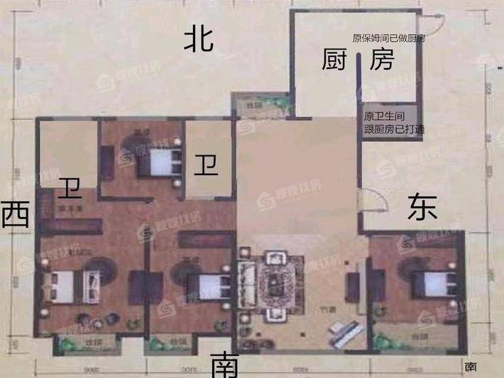 天成郡府西区4室2厅2卫194㎡