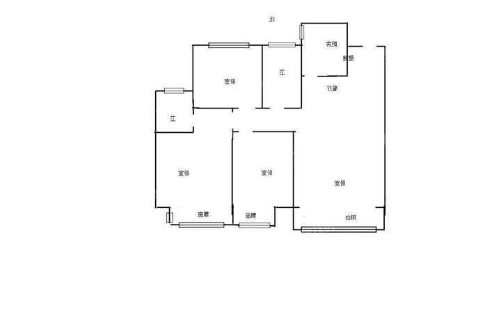 保利花园3室2厅1卫120㎡