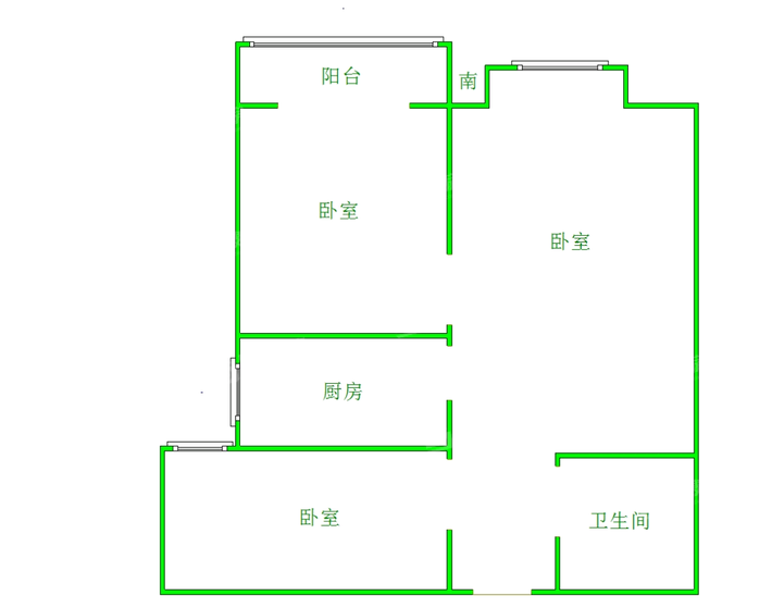 御宇国际一期（秀瑞苑）2室1厅1卫86㎡
