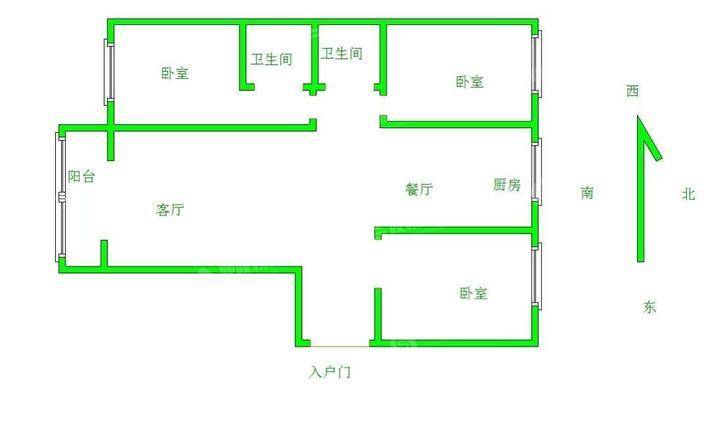 百合世嘉3室2厅2卫132㎡