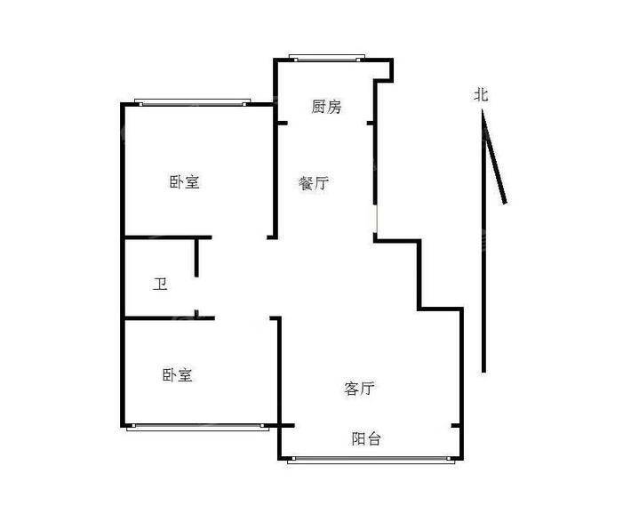 大化北区2室2厅1卫82㎡