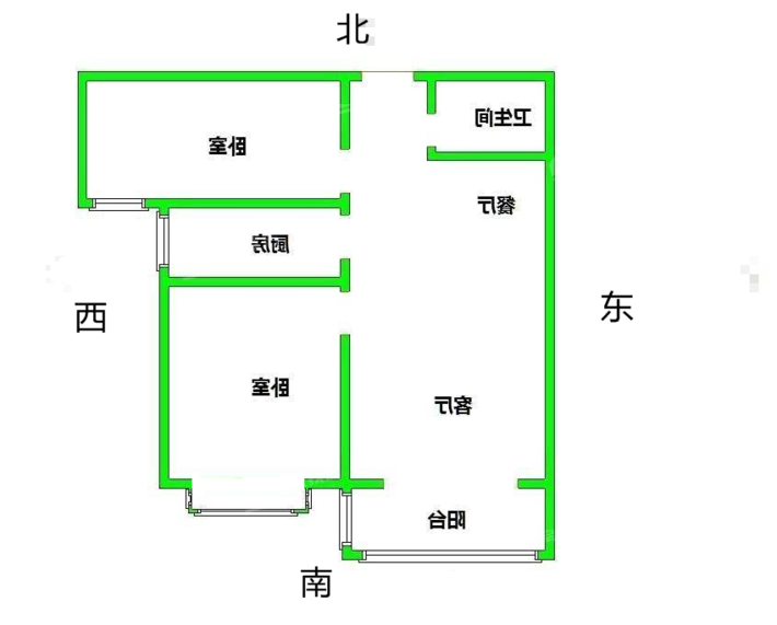三里家园2室2厅1卫79㎡