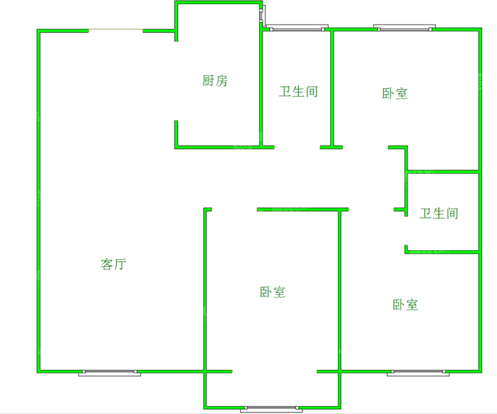 一世界书香华府3室2厅2卫135㎡