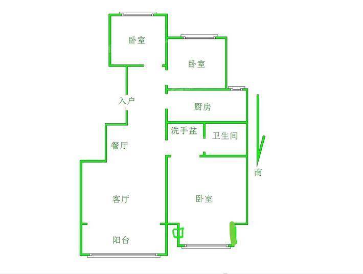 天成名著一期3室2厅1卫98㎡