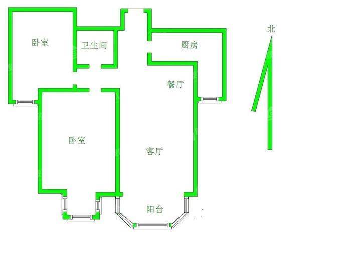 泰和世家（南区）2室2厅1卫83㎡