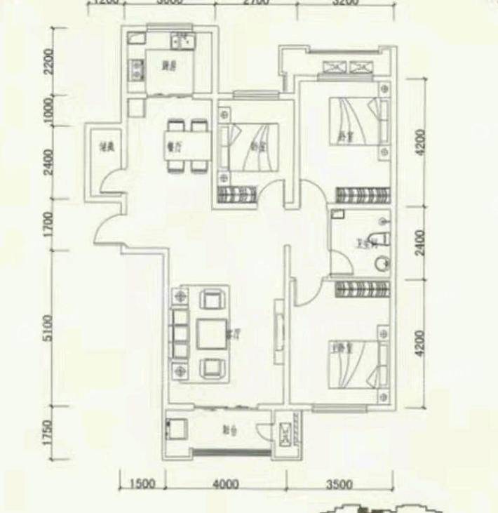 万泰丽景东区3室2厅1卫126㎡