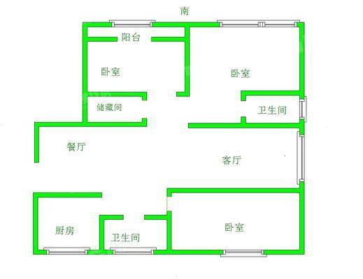 龙岸清华3室2厅2卫126㎡
