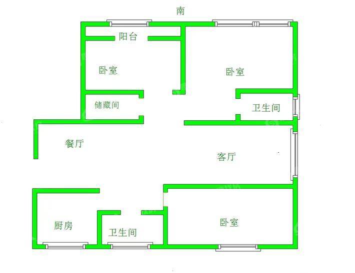 龙岸清华3室2厅2卫126㎡