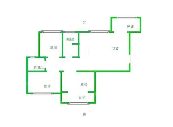 东方世纪家园3室2厅2卫123㎡