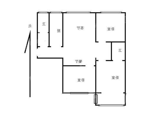 三里家园3室2厅1卫106㎡