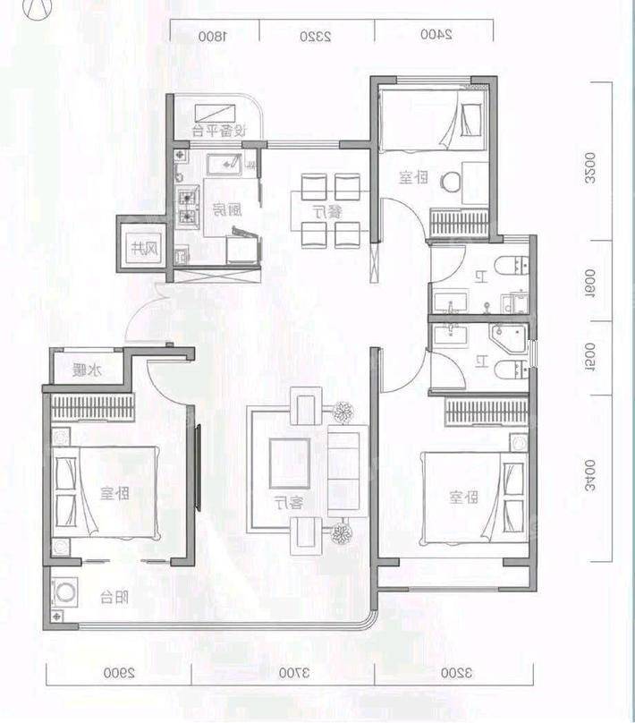 天成观澜二期（东区）3室2厅2卫117㎡