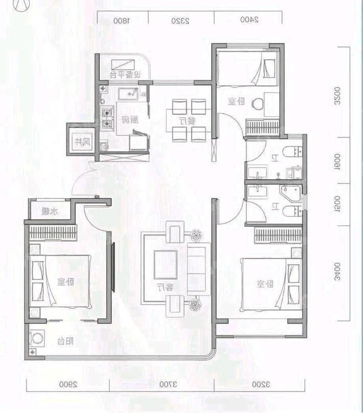 天成观澜二期（东区）3室2厅2卫117㎡