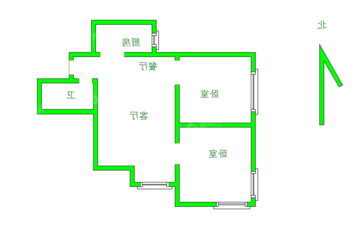 御河新城东区2室2厅1卫68㎡