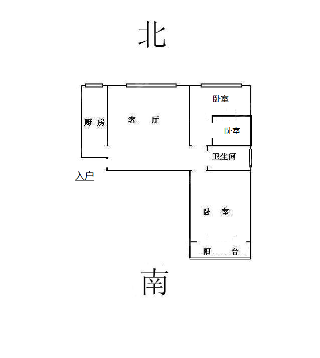 东方骏景3室1厅1卫88㎡