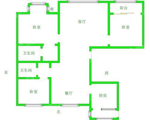 天成郡府东区3室2厅2卫138㎡